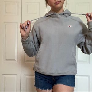 Grey champion hoodie size small barely worn